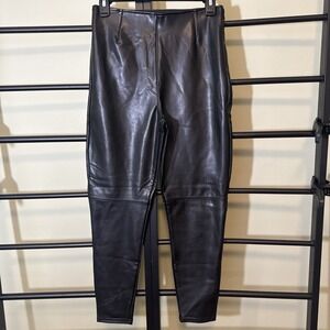 Abercrombie & Fitch Pants Womens Vegan Leather High Rise Slim Stretch‎ Size MP